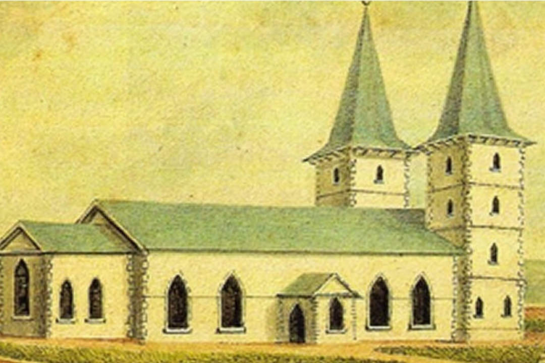 a painting of St John’s church
