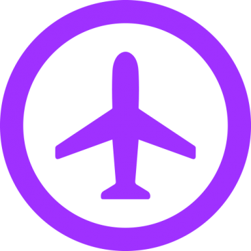 Icon illustration symbolising an Airport. 