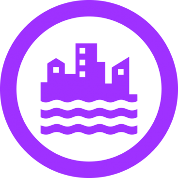 Icon that represents a thriving business and leisure precinct