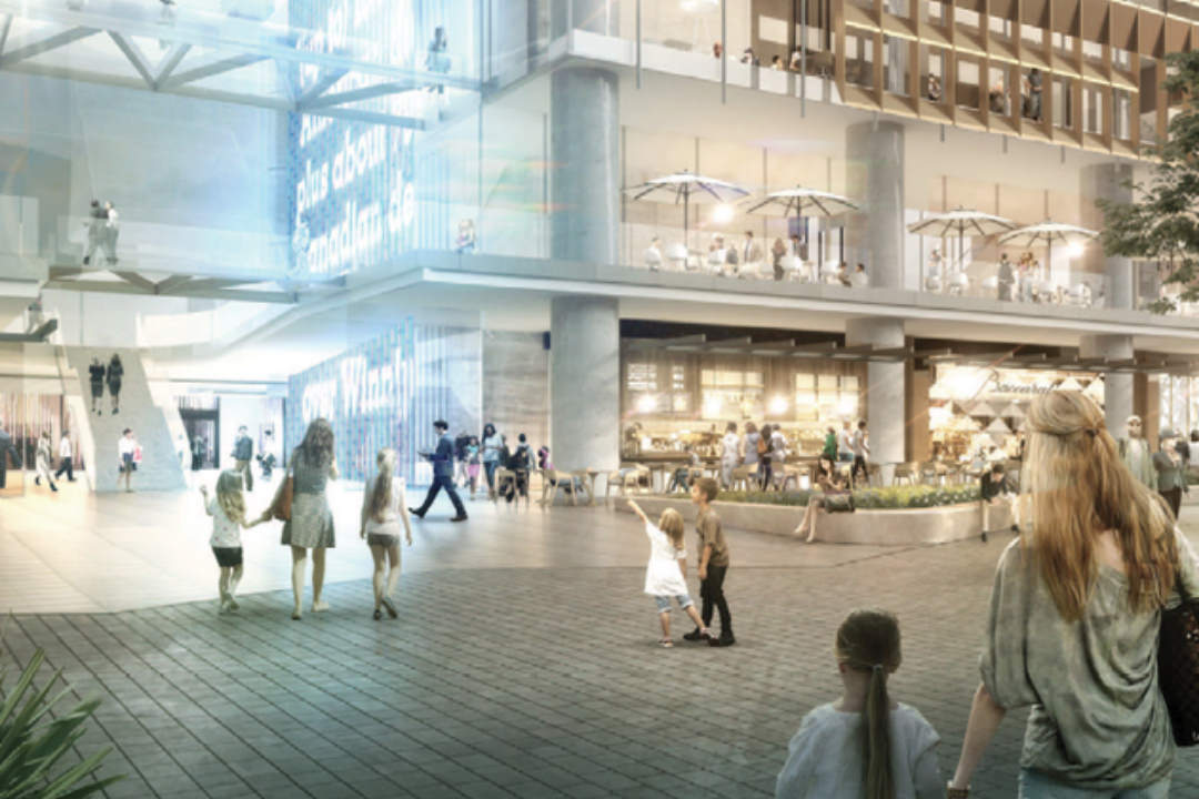 Image of public domain below #4 and #6 Parramatta Square which will be home to more than 4000 government employees 