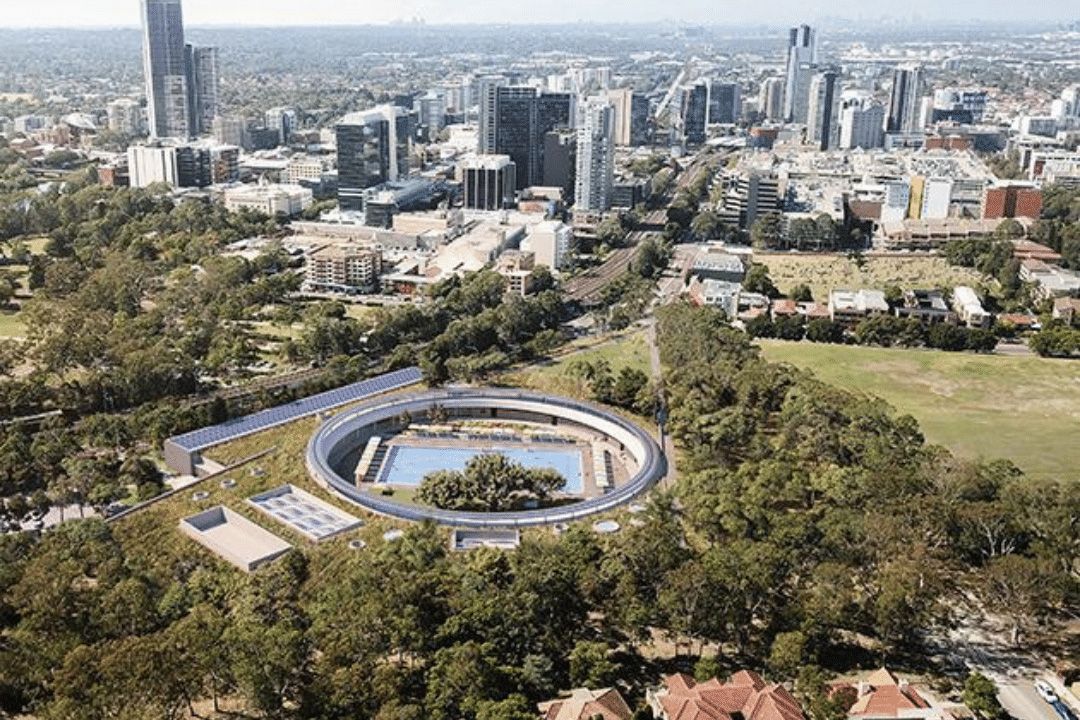 Aerial photo of Parramatta CBD