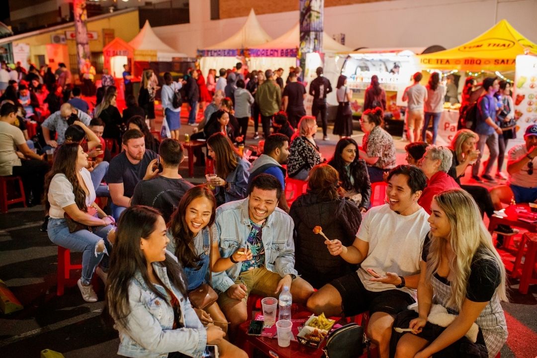 group of people at parramatta lanes