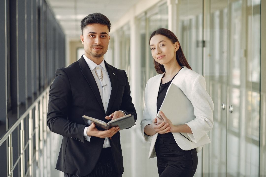 students at work