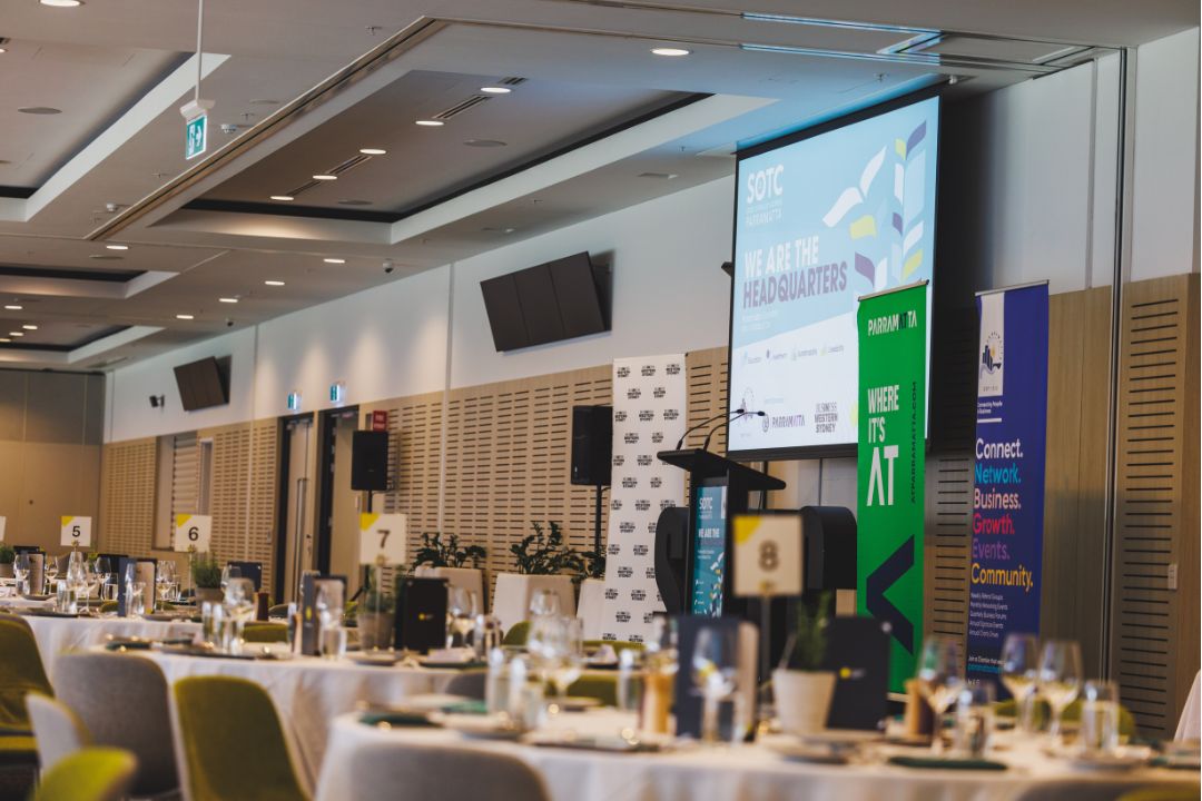 Stage at the 2023 State of the City address