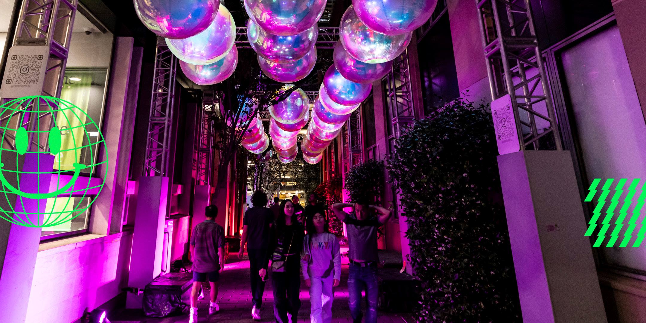 Laneway at night in Parramatta