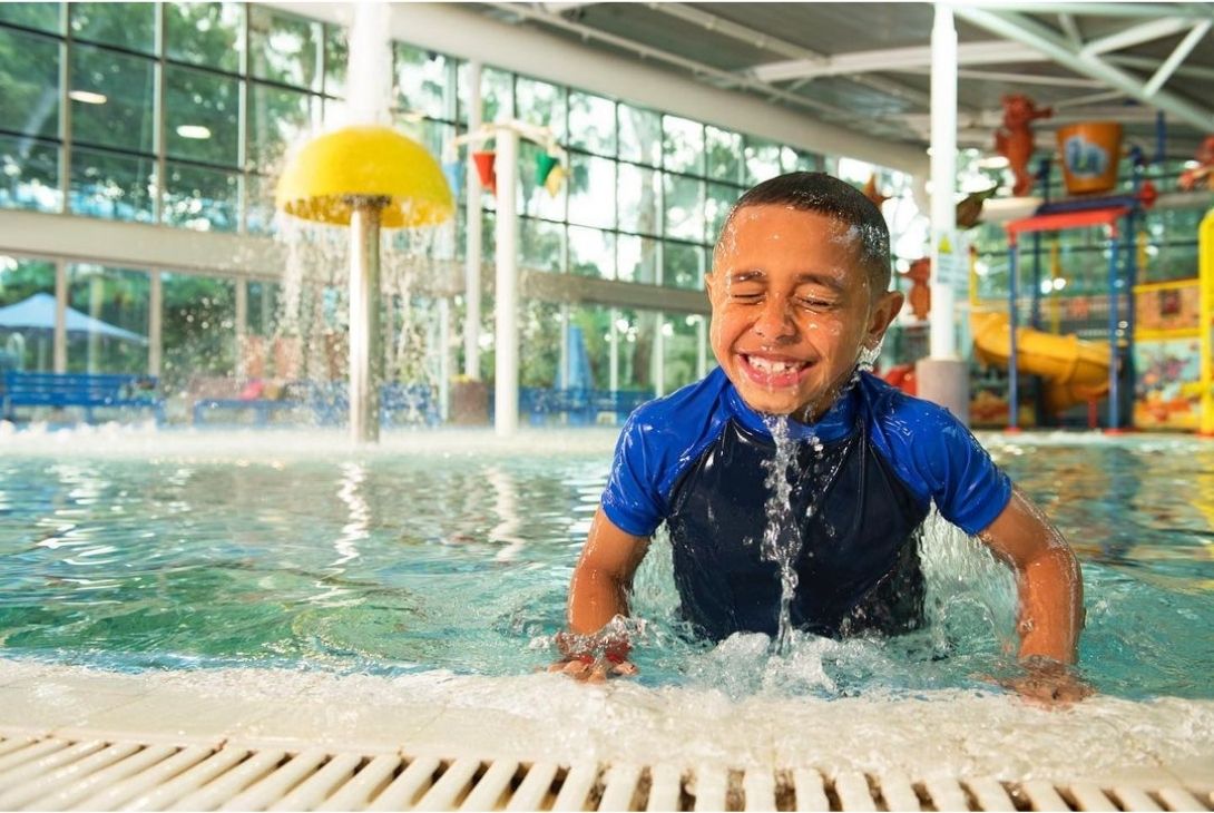 Little boy at the Aquatic Centre