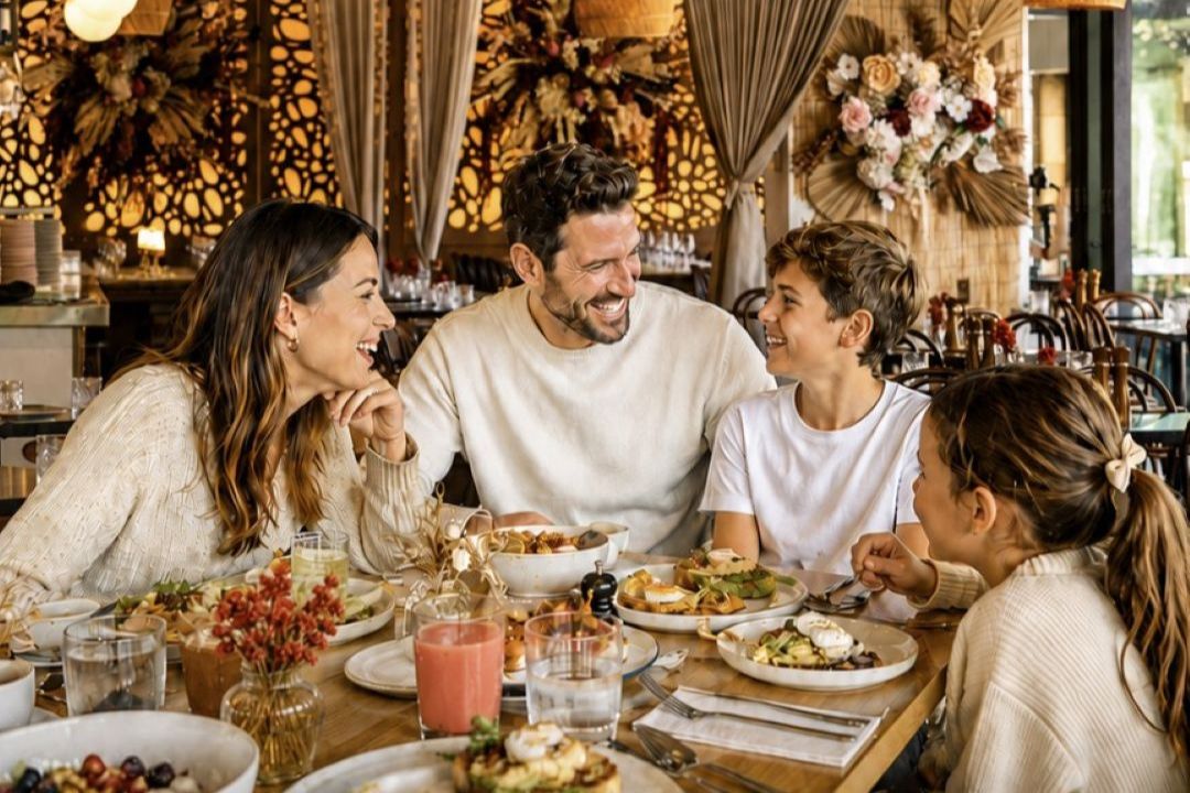 Family eating at the table