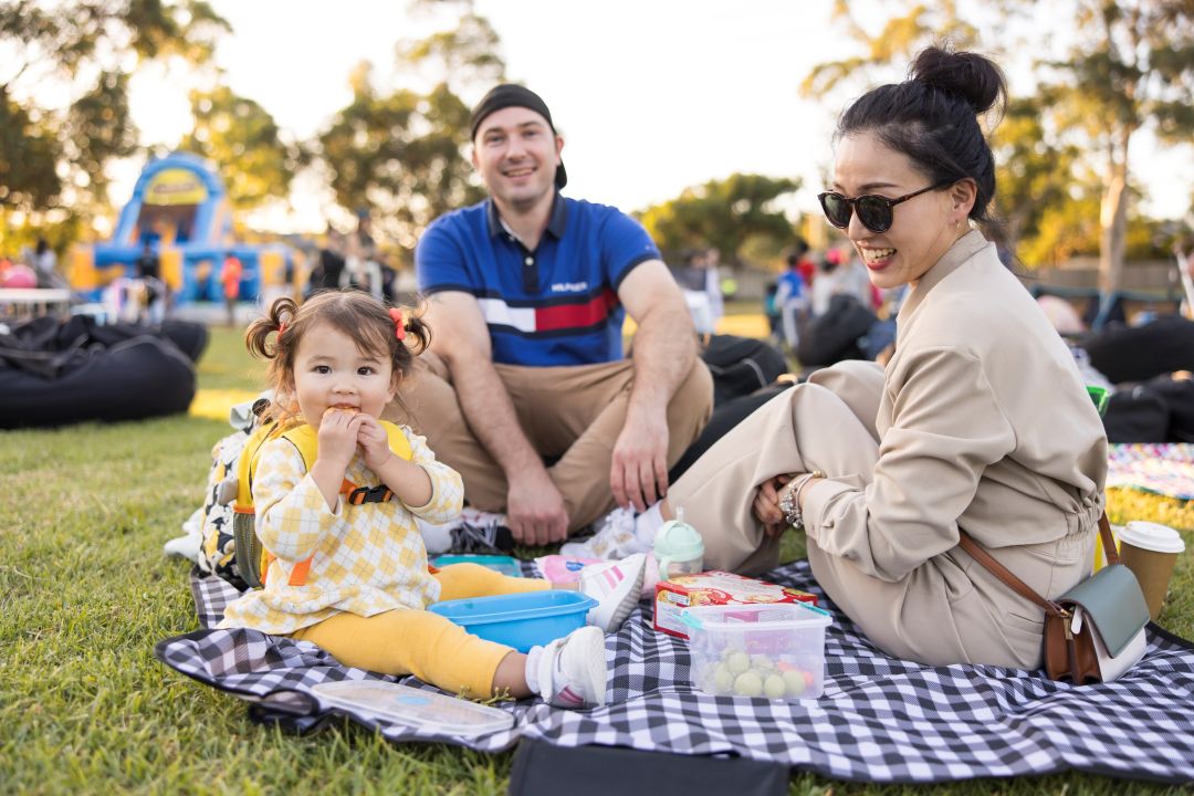 Family having a picnic