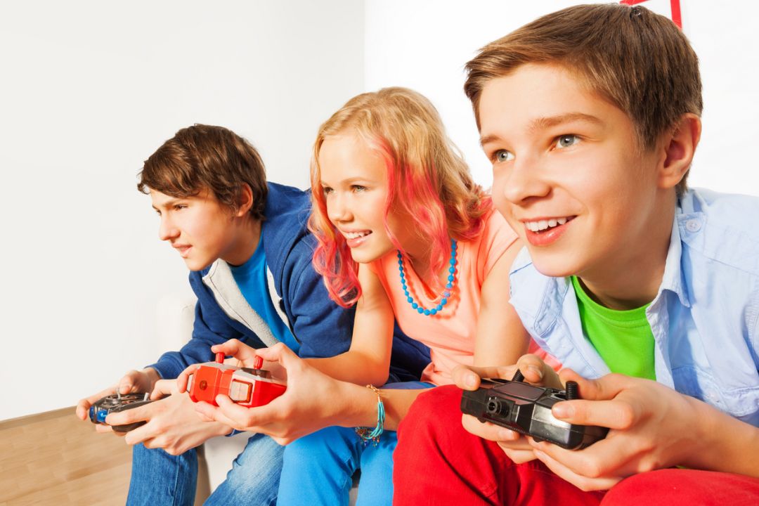 Children playing games