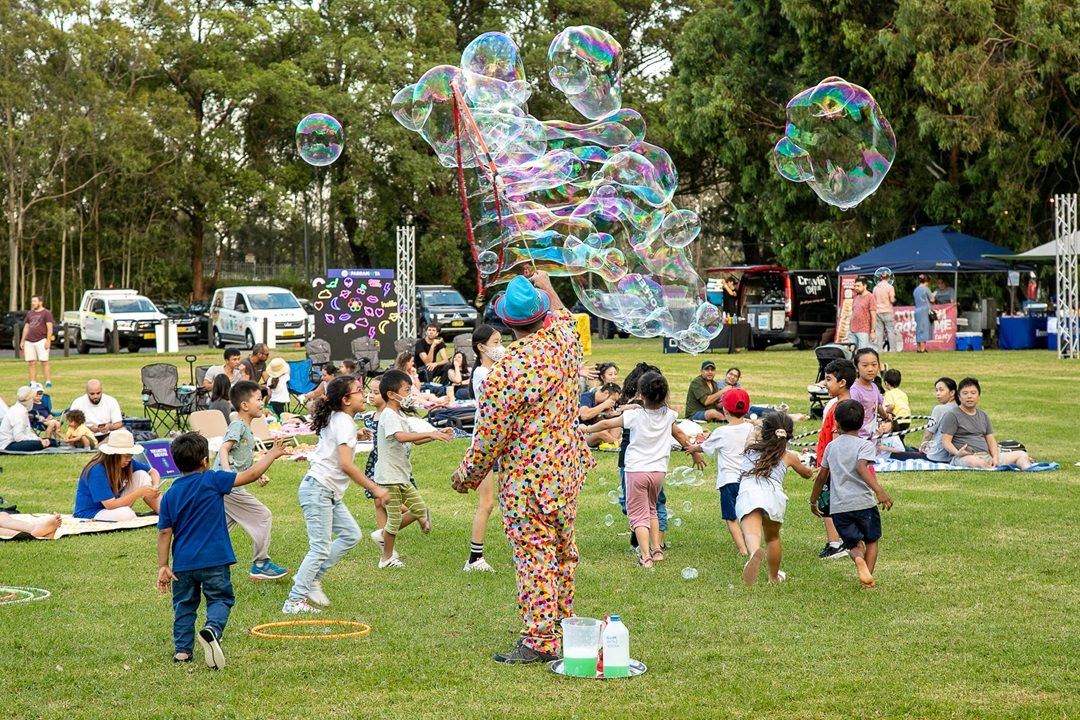 Clown with bubbles