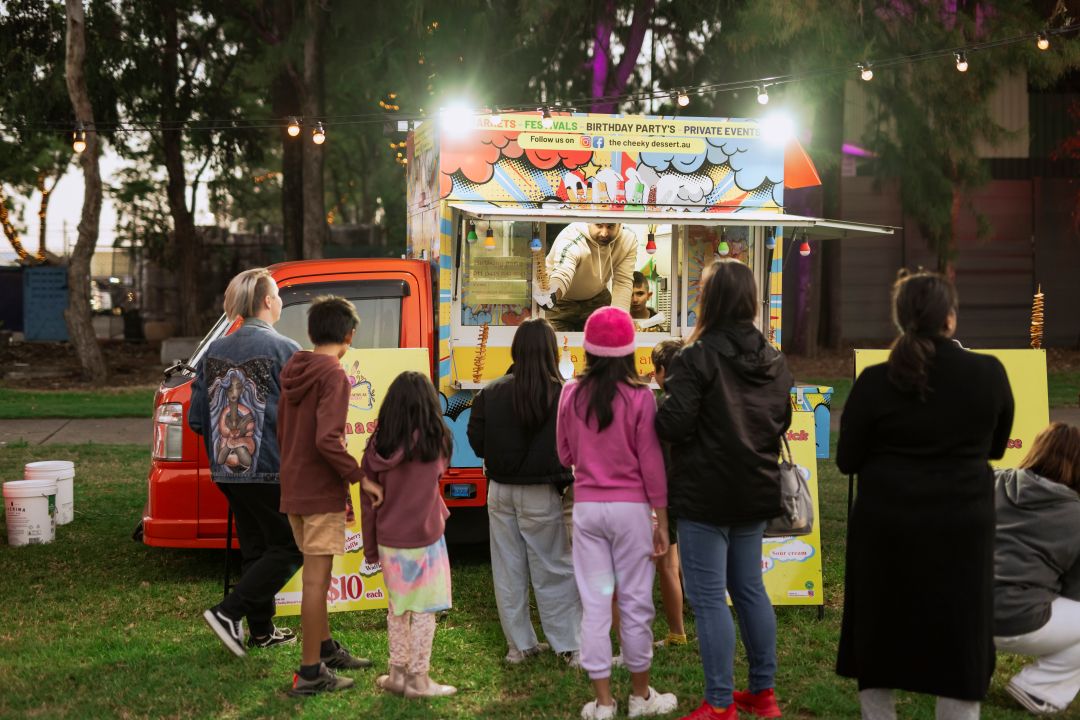 People at food truck