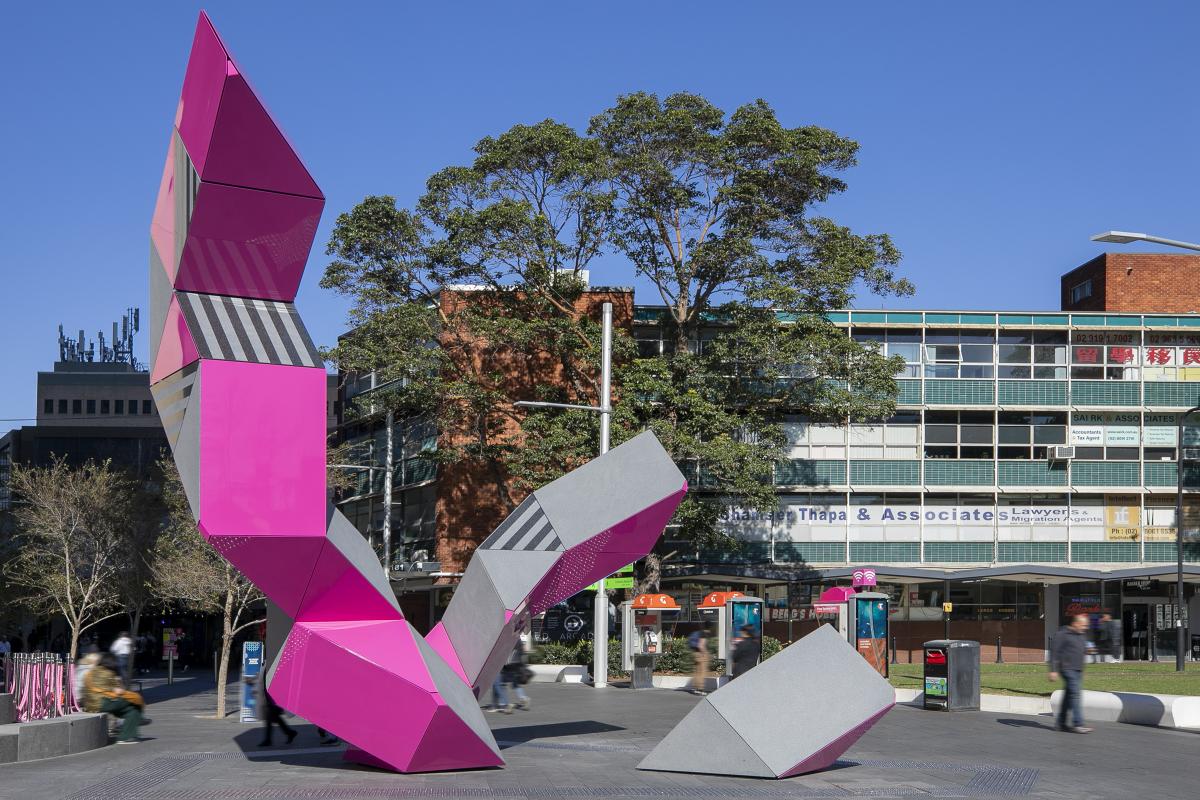 Public art, Where Eels Lie Down by Reko Rennie