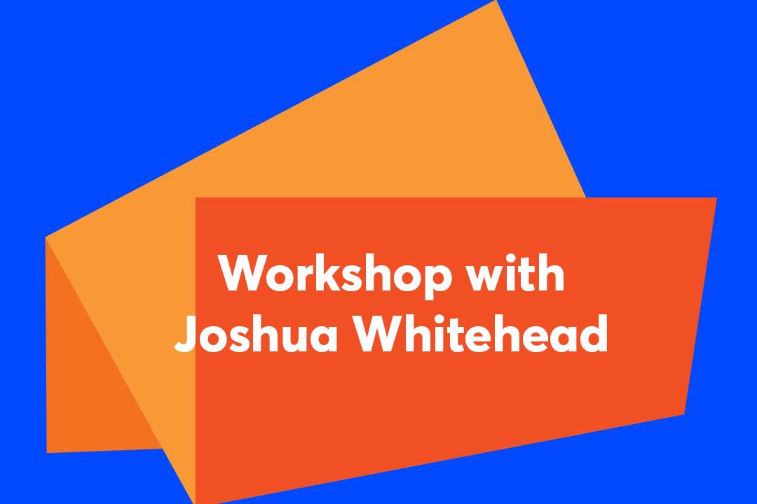 Blue background with text workshop with joshua grant