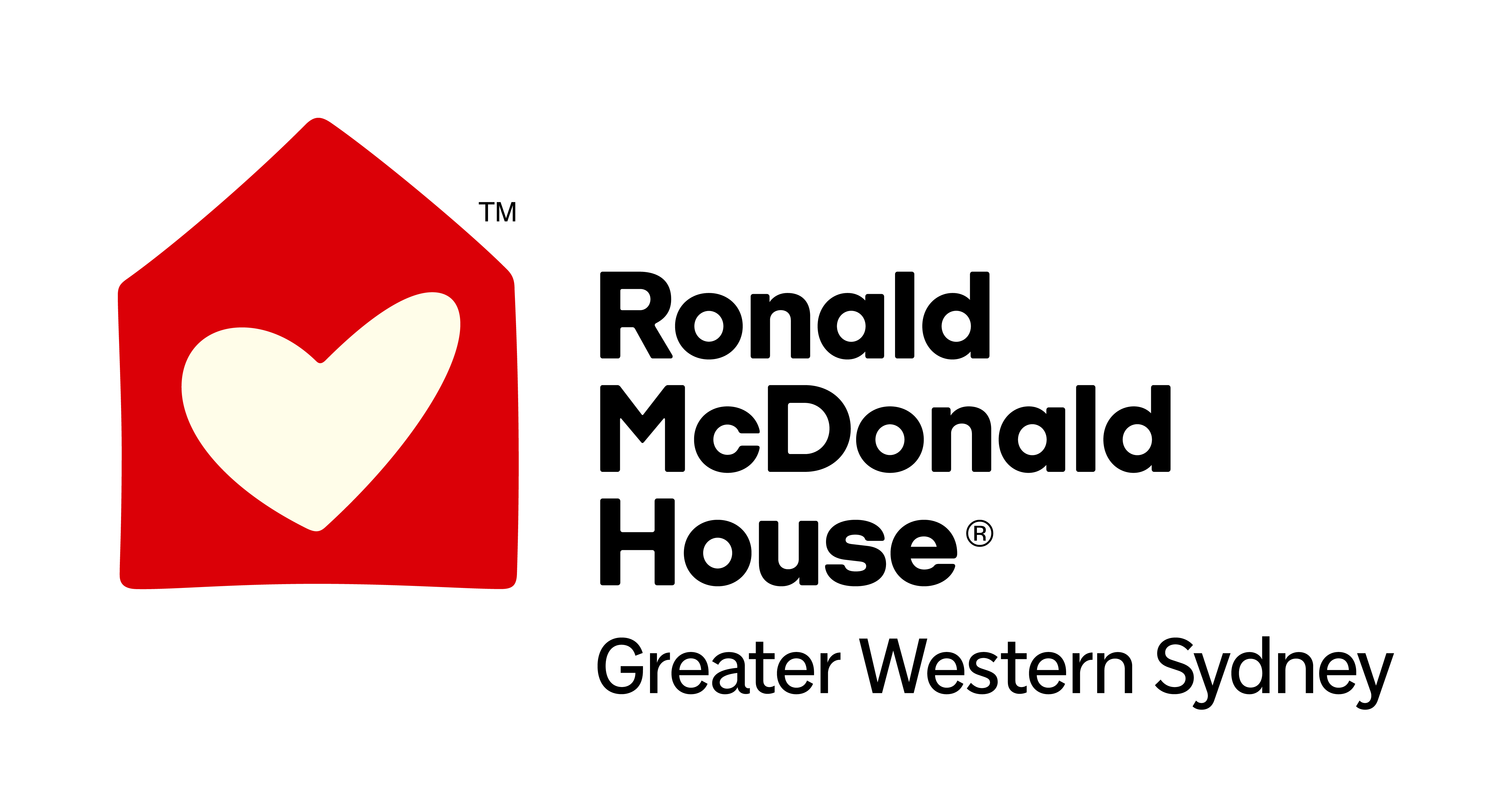 Red house icon with a white heart centered inside, set against a black background. The design conveys warmth, love, and homey feel.