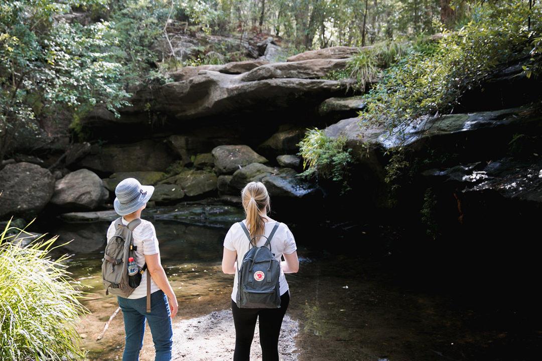 Balaka Falls with two women