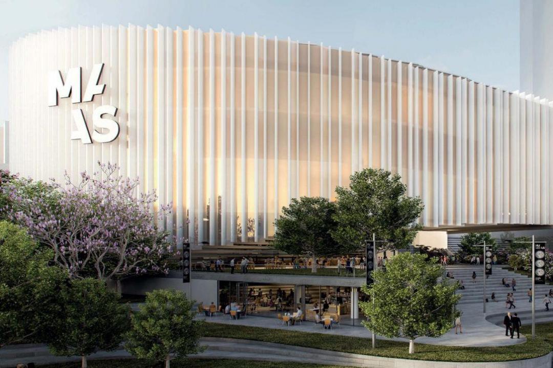 Architects rendering of the new Museum of Arts And Applied Sciences within the Parramatta Powerhouse precinct. 