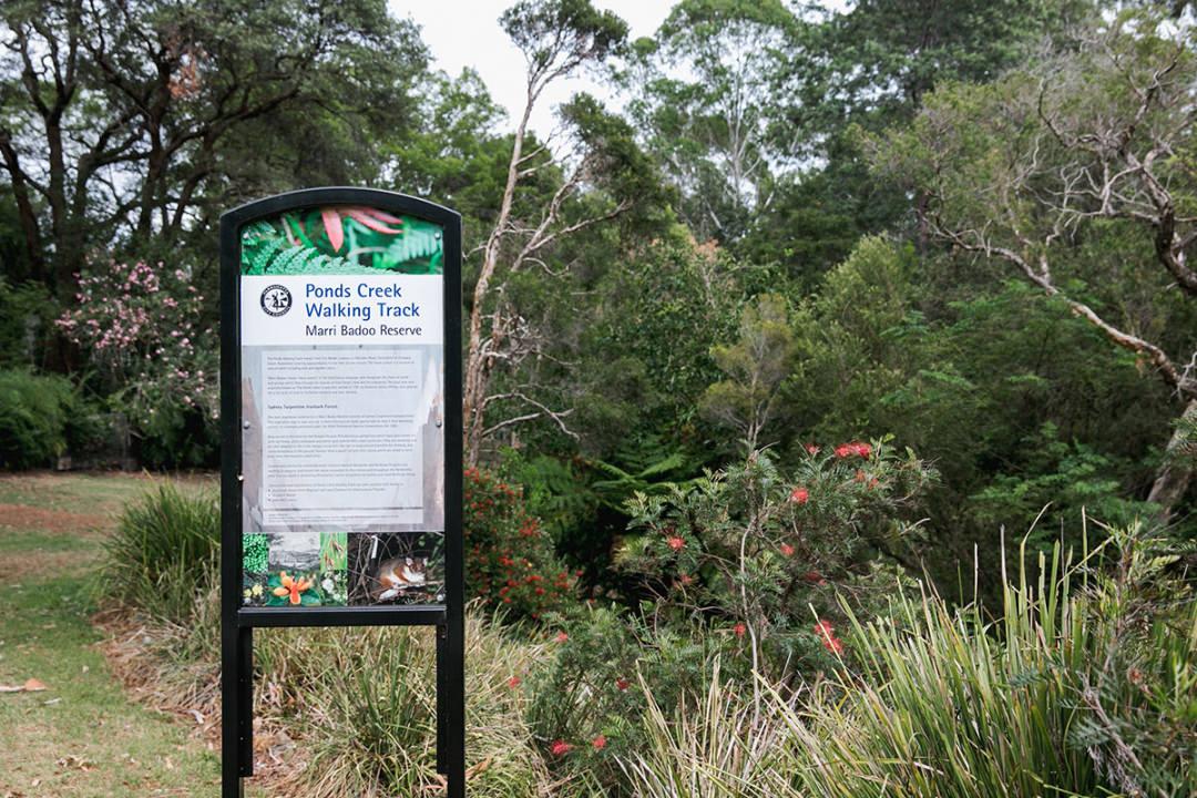 Pond's Creek sign