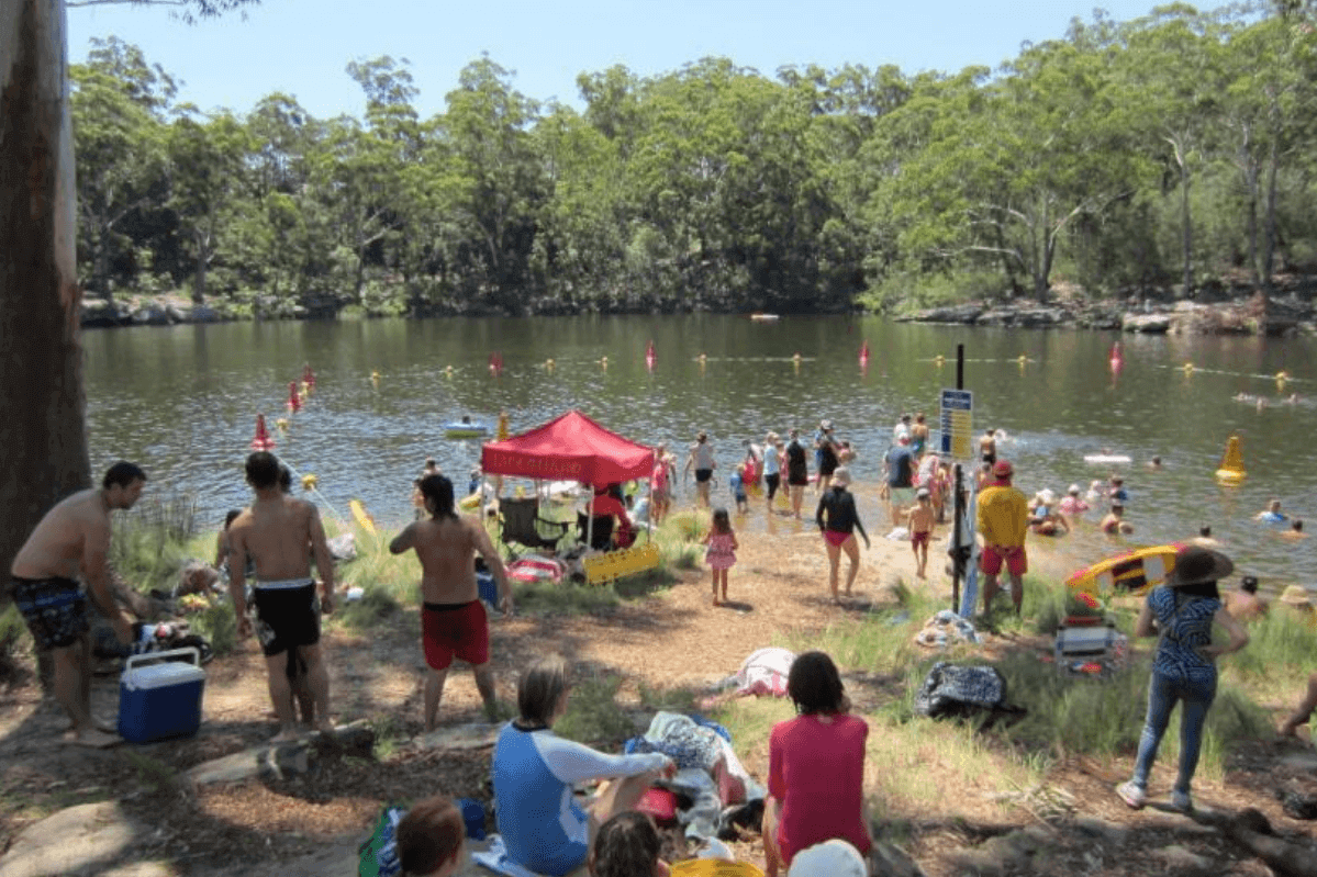 People swimming in Lake Parramatta