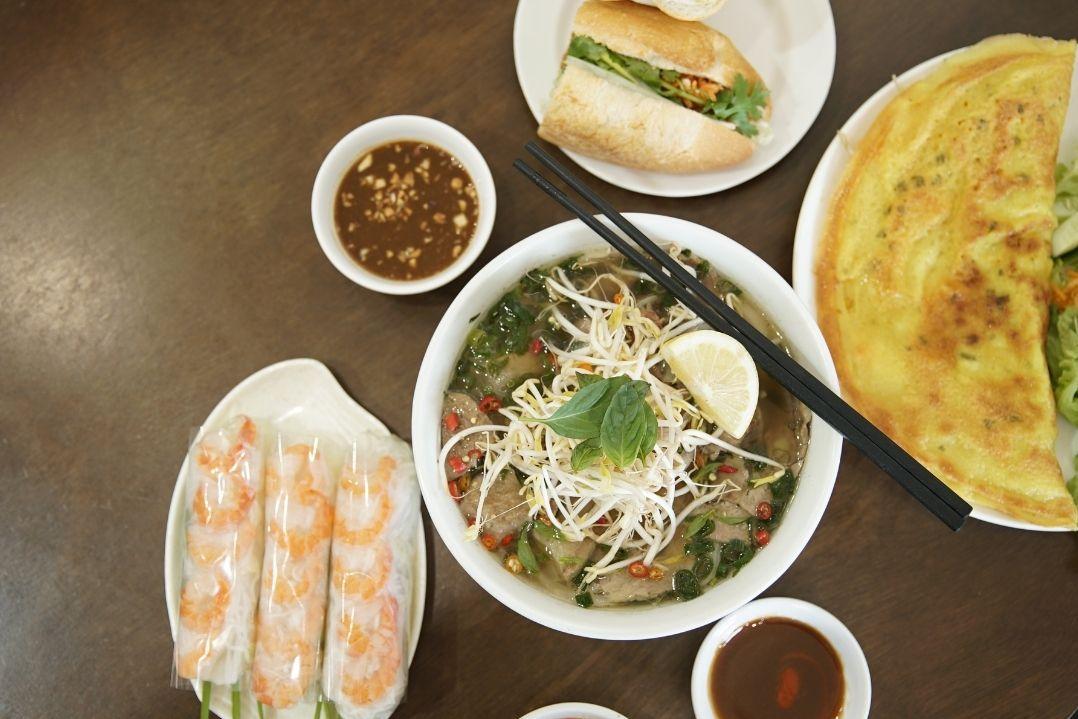 Vietnamese food spread