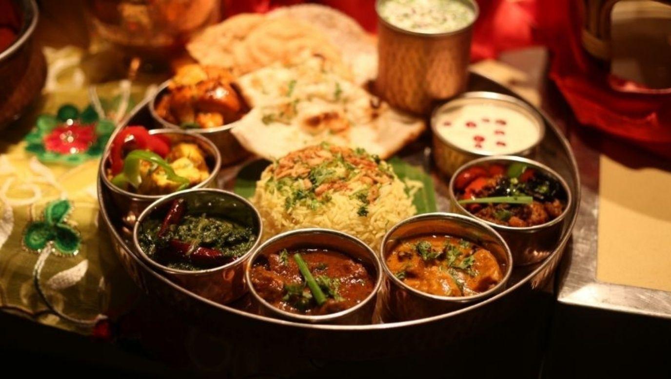 Thali of Indian curries