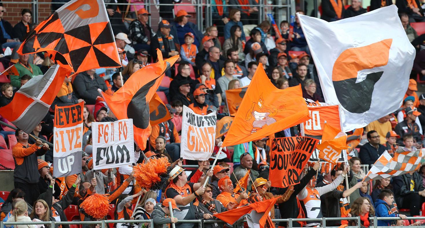 crowd at GWS Giants Game