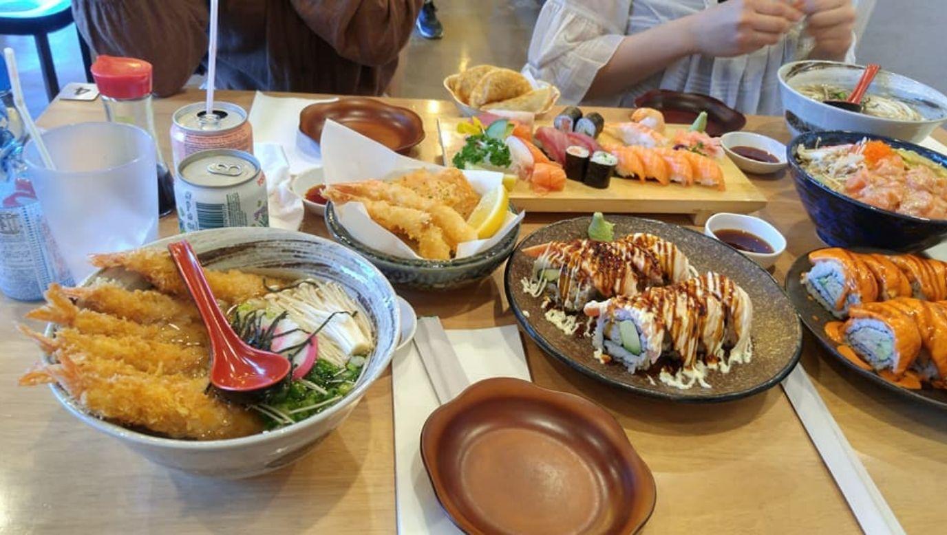 Fresh sushi and Japanese miso