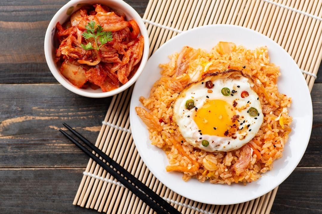 kimchi rice and egg