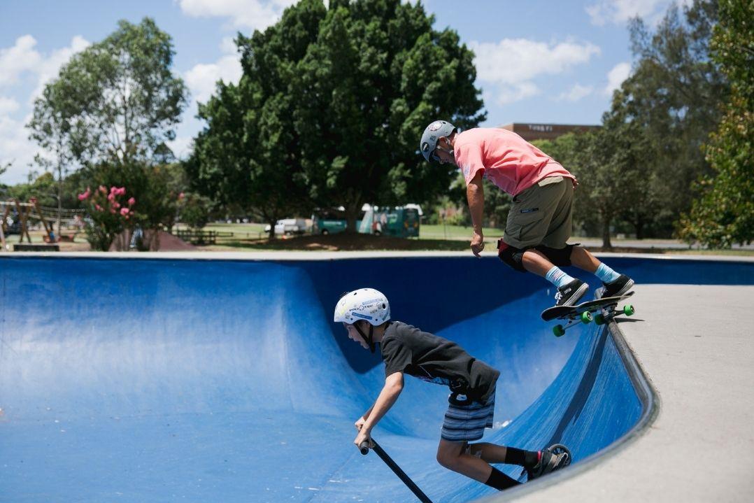 skaters at parramatta skate park