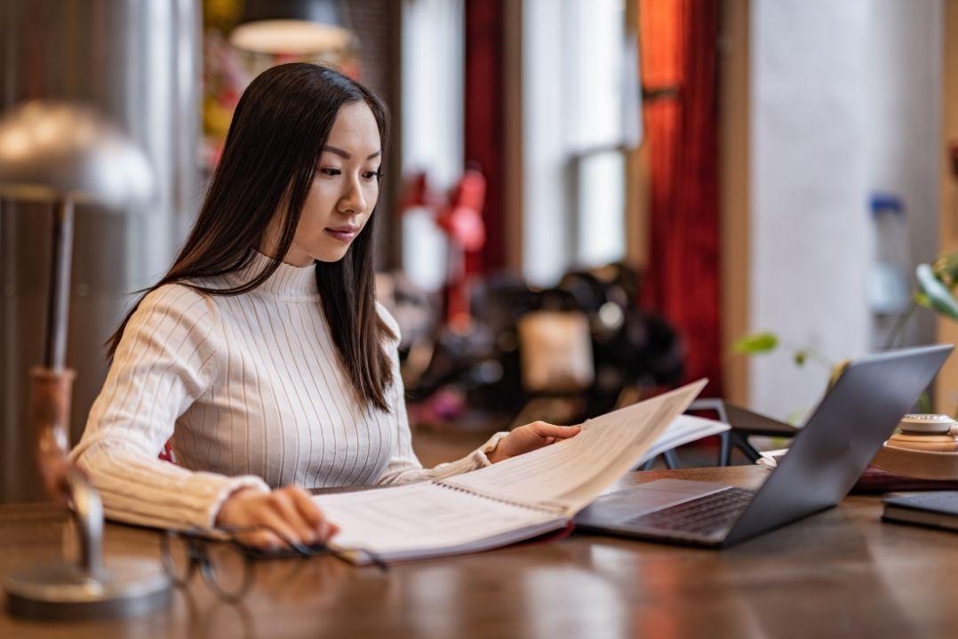 students studying