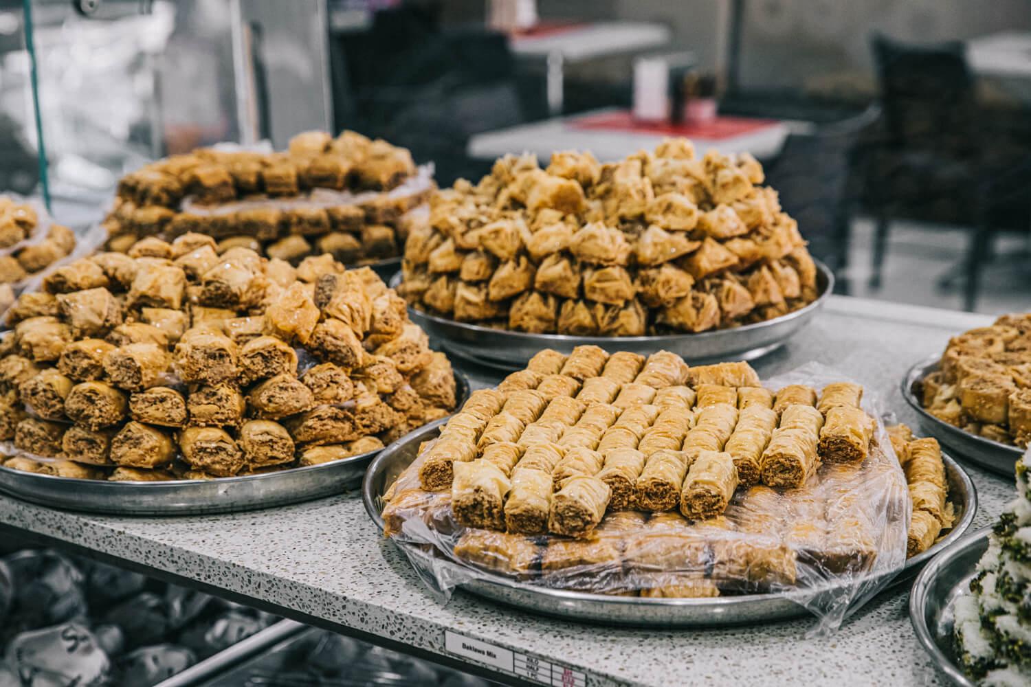 Lebanese Pastries on Display