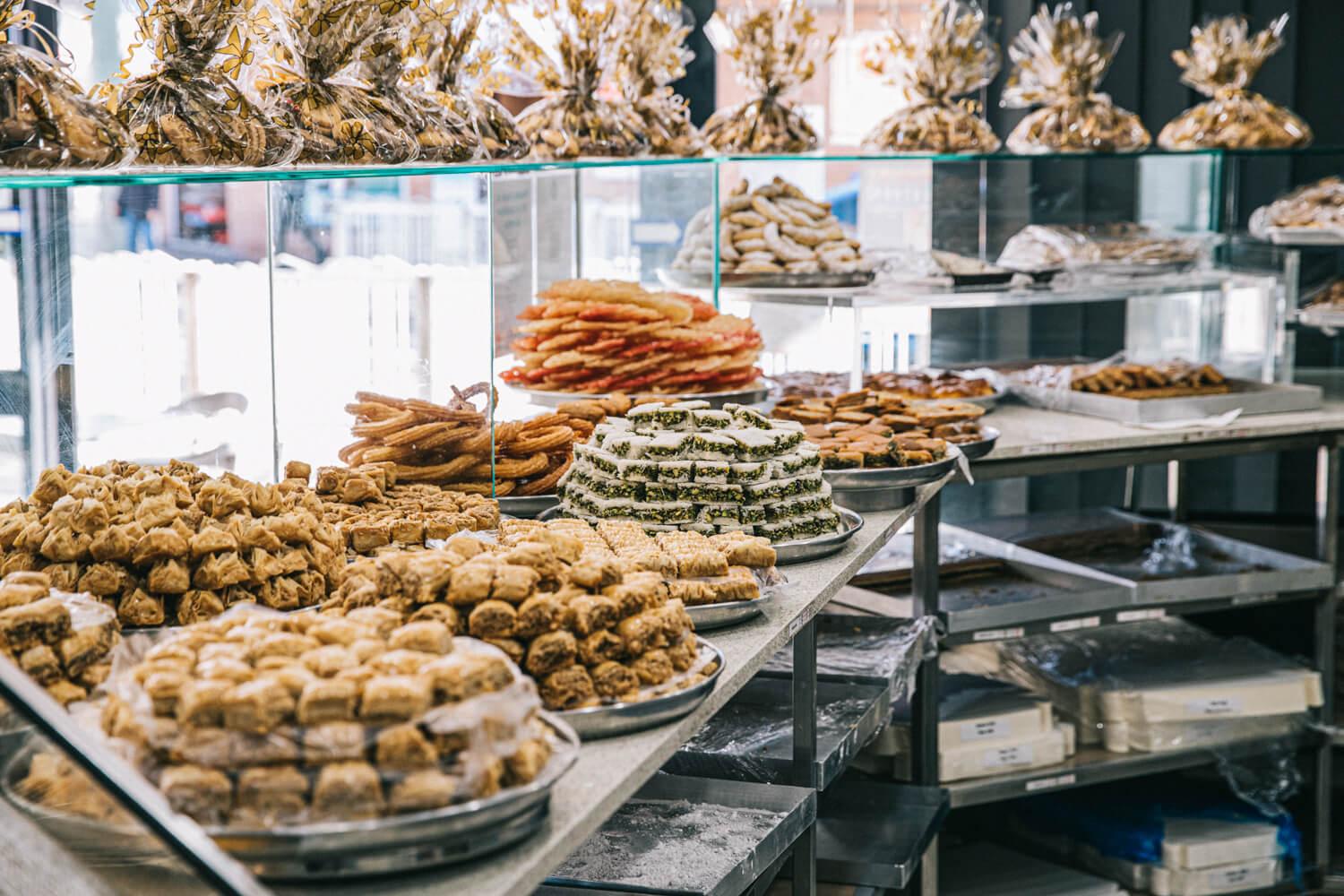 Lebanese Pastries in Shop Window