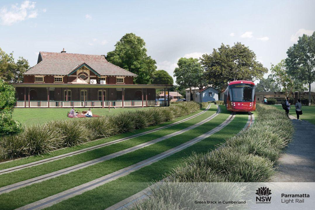 Render of Parramatta Light Rail