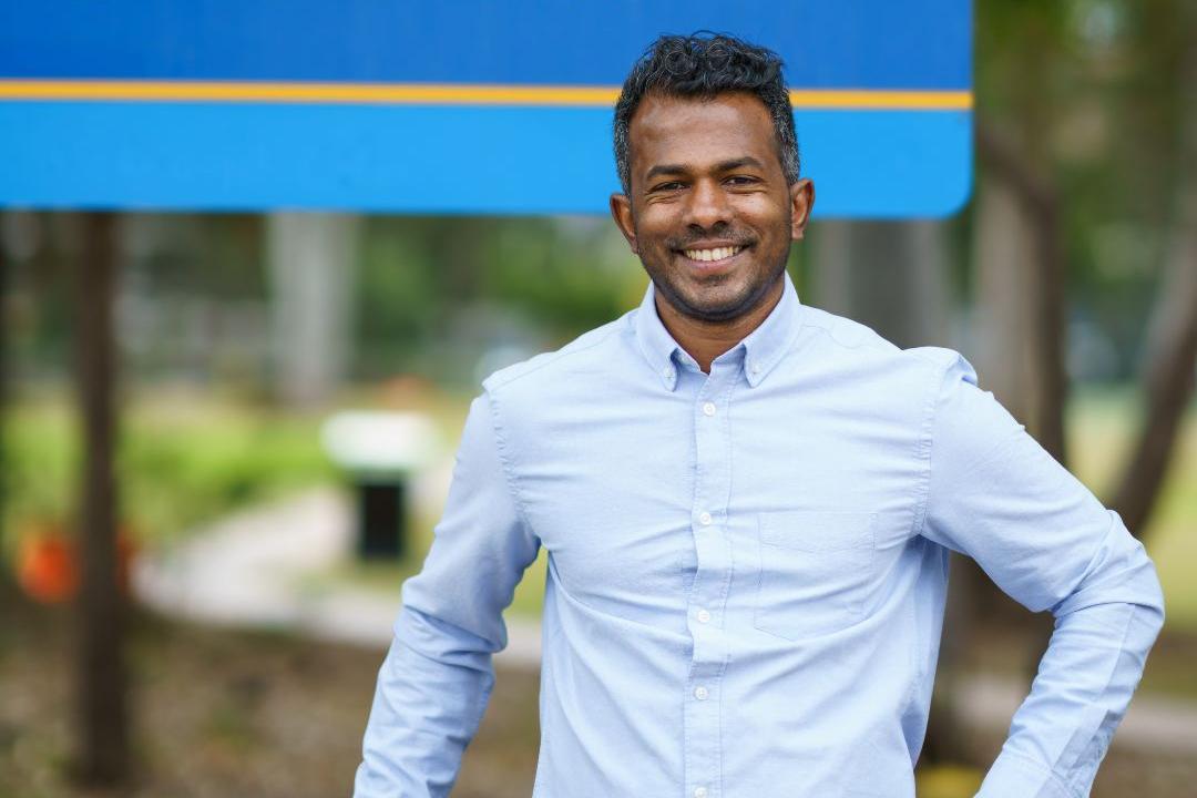 Man standing and posing for the camera,