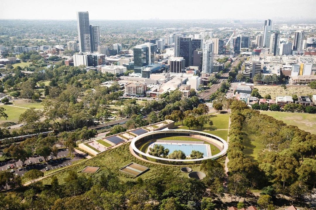 Parramatta Aquatic Centre aerial render
