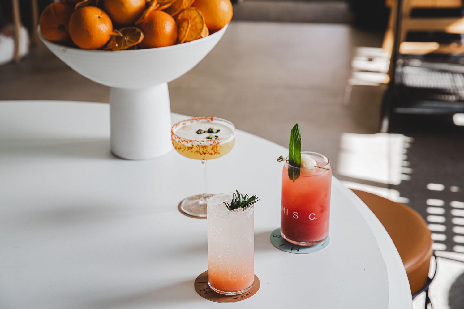 trio of cocktails