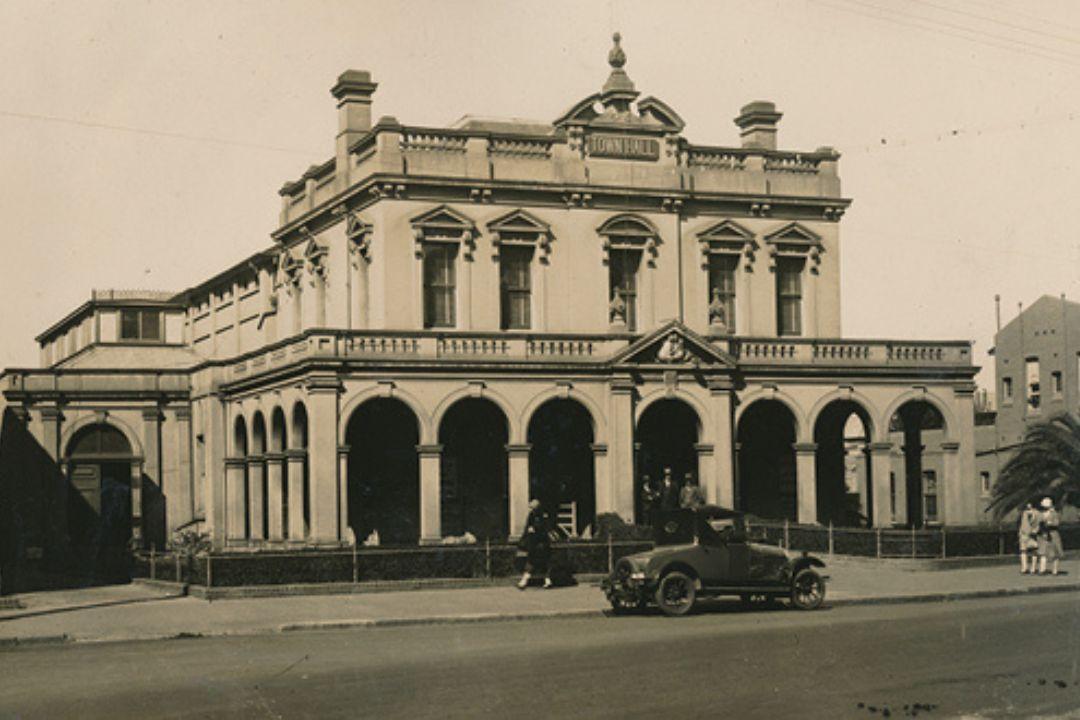 Black and White Photo of Parramatta Townhall