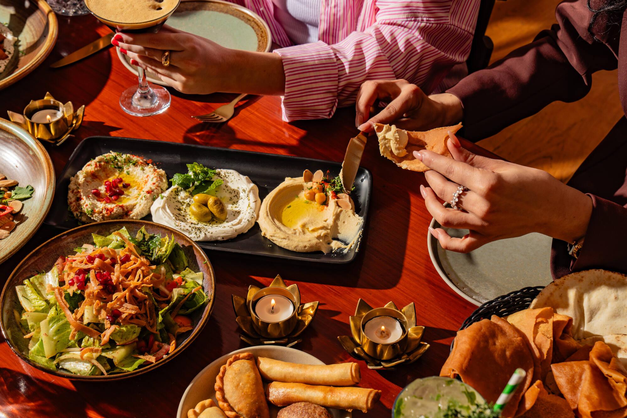 Selection of food on a table