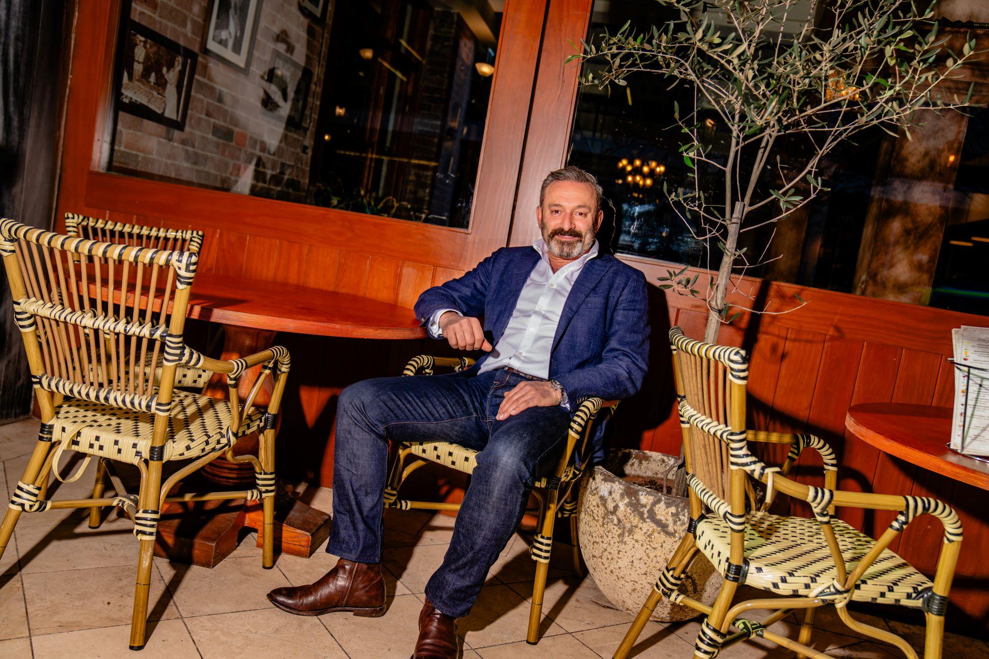 Man sitting in a restaurant