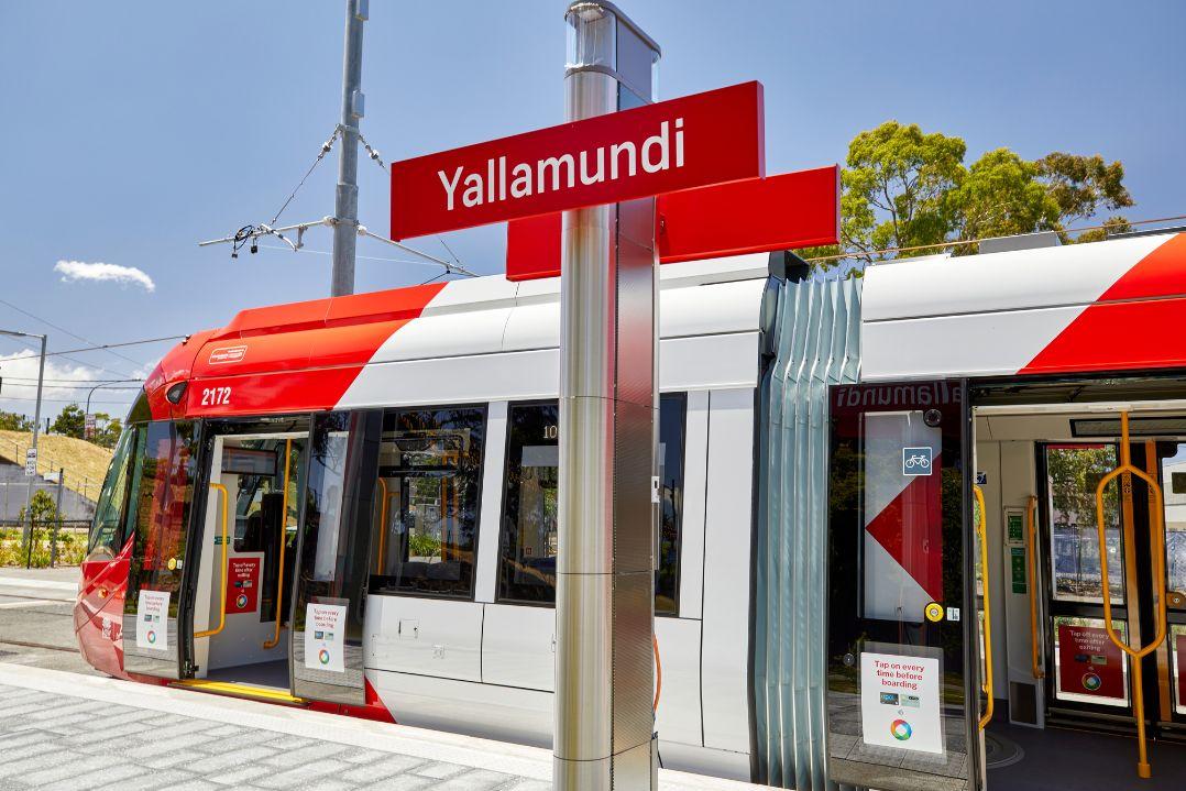 Tram stopped at Yallamundi station