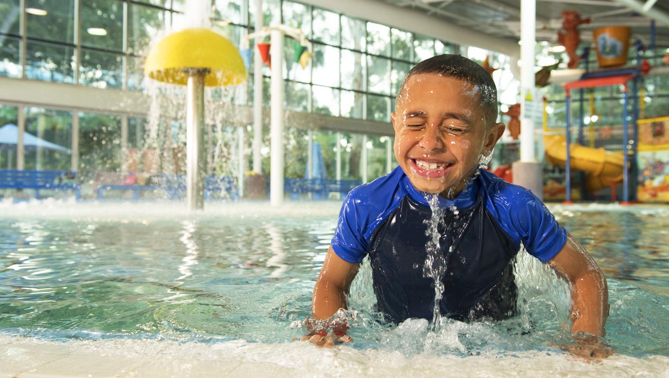 boy in aquatic centre
