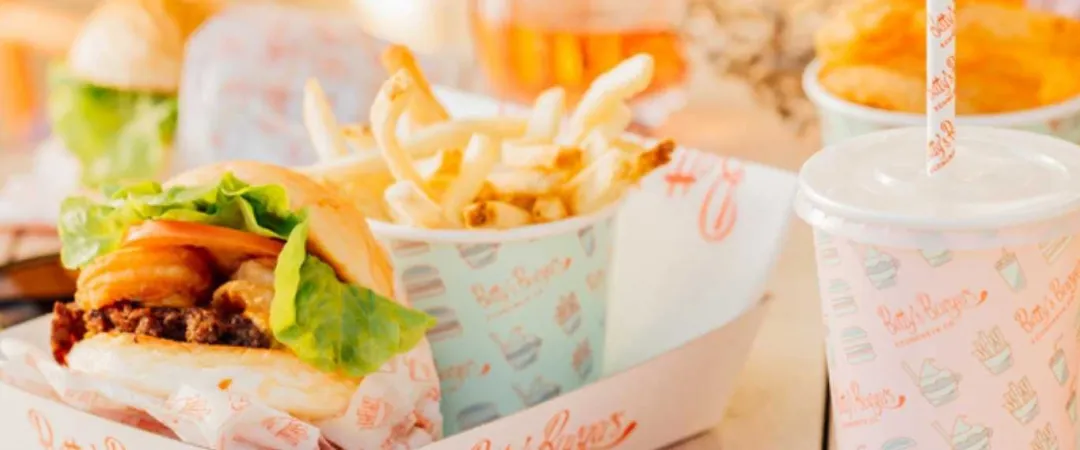 Bettys burger and chips