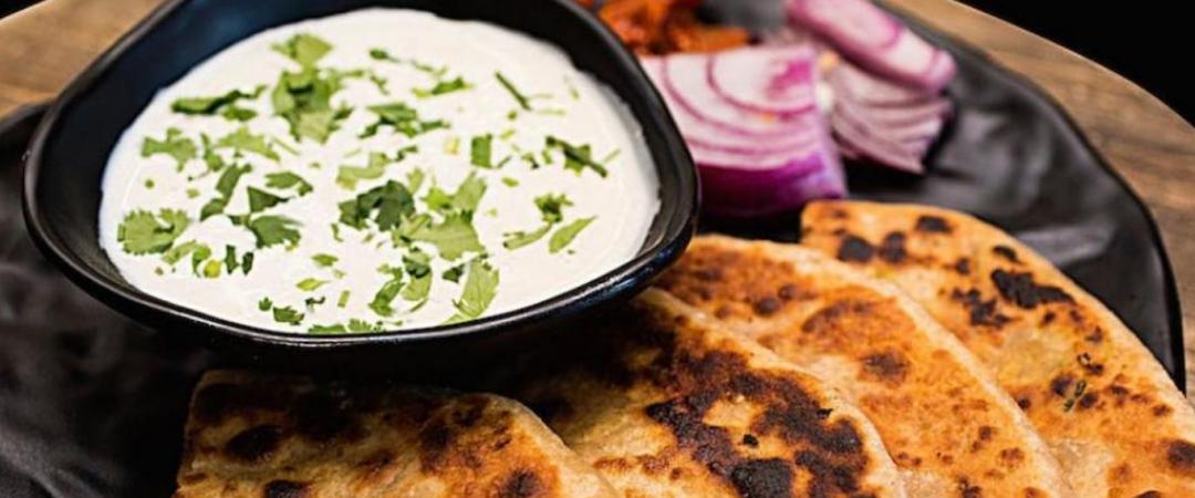 indian dip and naan bread