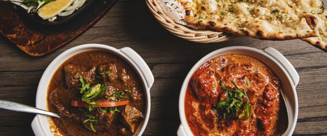 Indian curries and naan