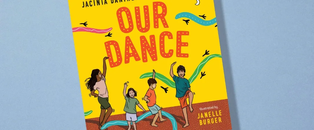 blue background featuring book