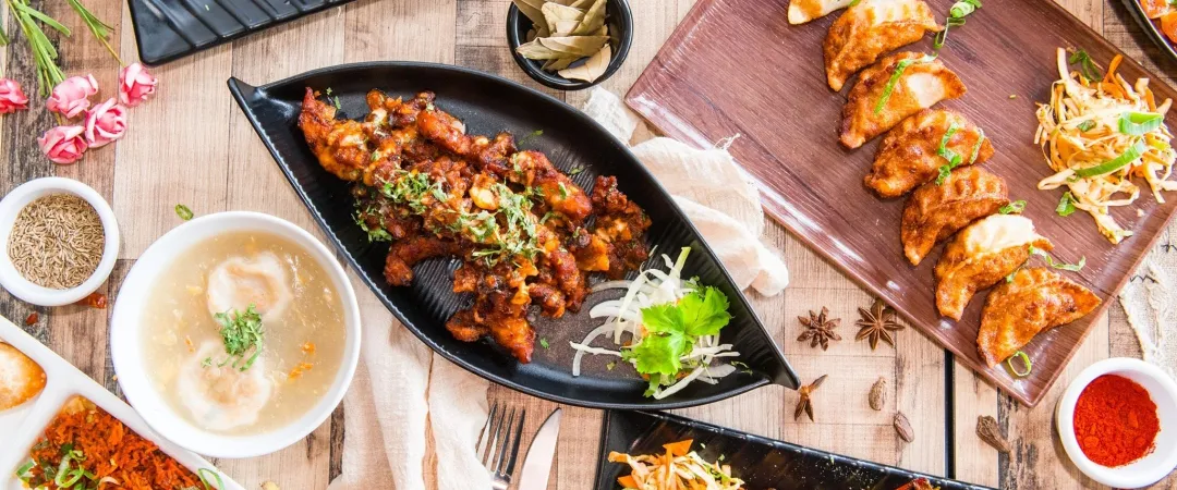 Mix of Nepalese dumplings called Momo's