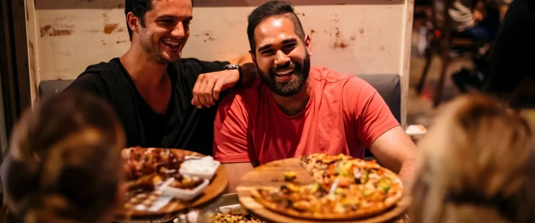 men at italian restaurant