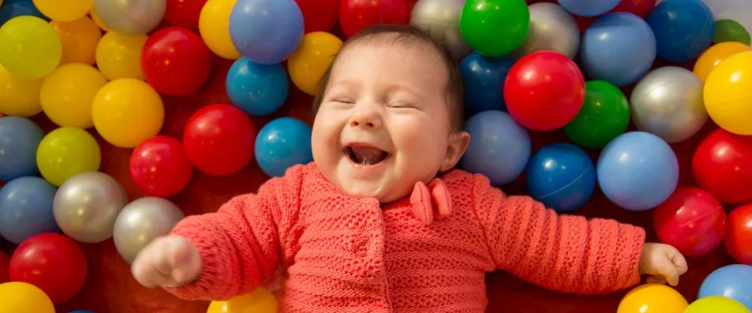 Baby in ball pit 