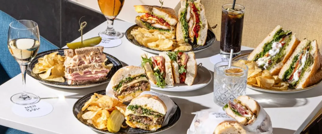 Delicious sandwiches with a range of drinks