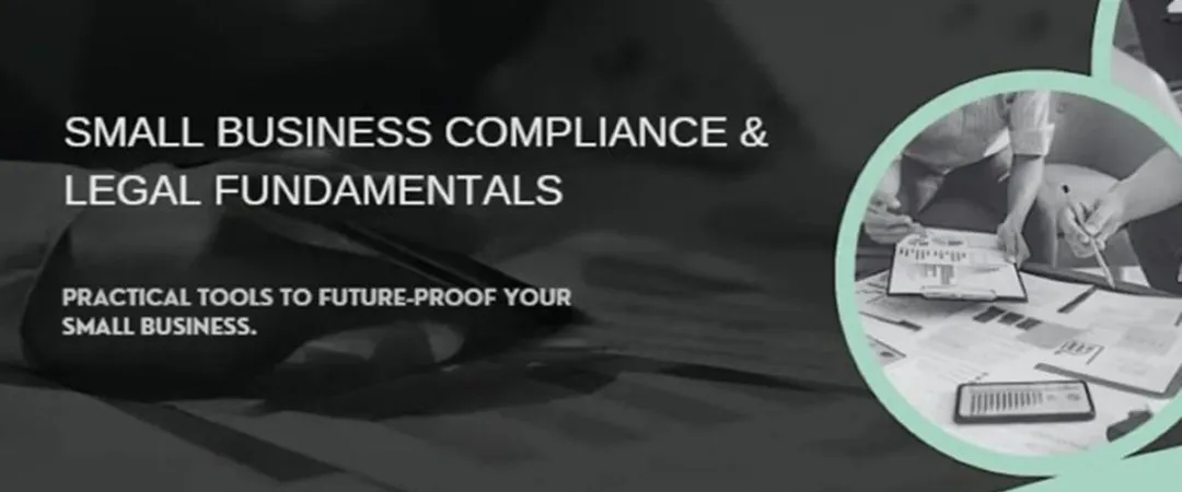 Gray conference slide titled "Family Payments Compliance & Canvas Fundamentals." Logos at top; speaker photo in circle, lower right. Professional tone.