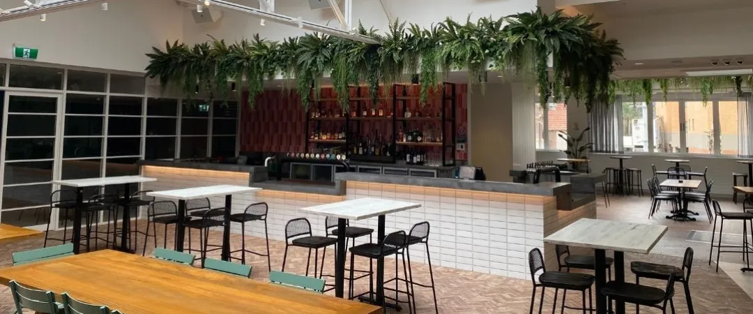 Garden bar at Crown Hotel